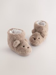 Brown Bear Warm Lined Slipper Boots - Image 1 of 5