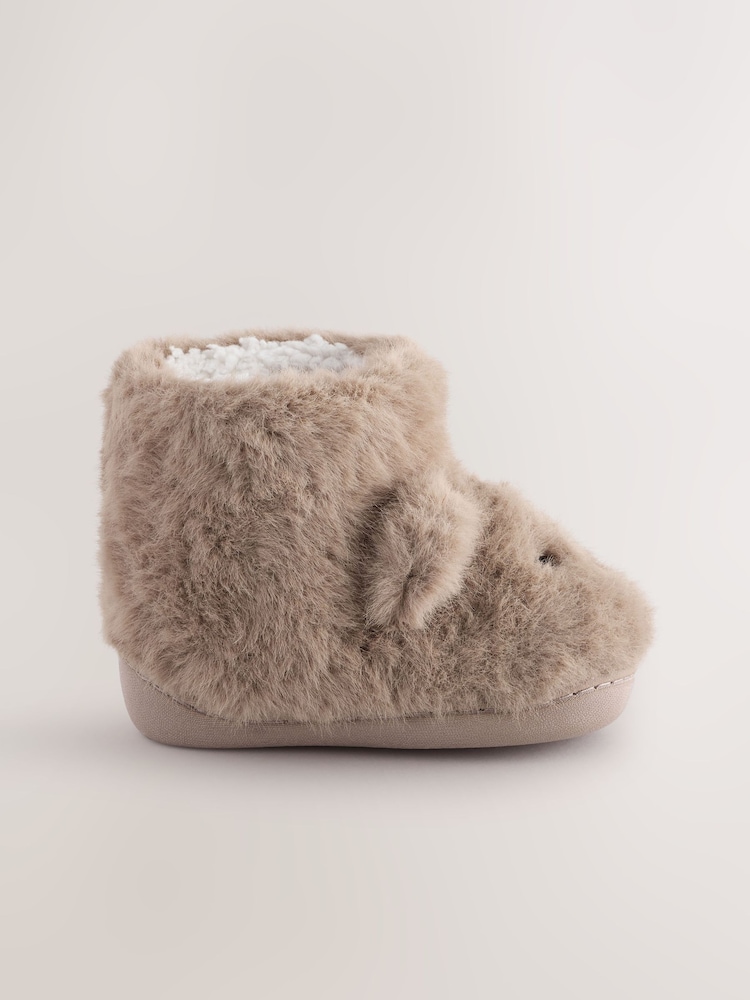 Brown Bear Warm Lined Slipper Boots - Image 2 of 5