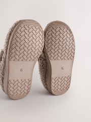 Neutral Borg Warm Lined Cupsole Slippers - Image 4 of 7