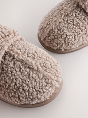 Neutral Borg Warm Lined Cupsole Slippers - Image 6 of 7