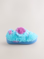 Blue/Green Monsters Inc Fluffy Cupsole Slippers - Image 9 of 10