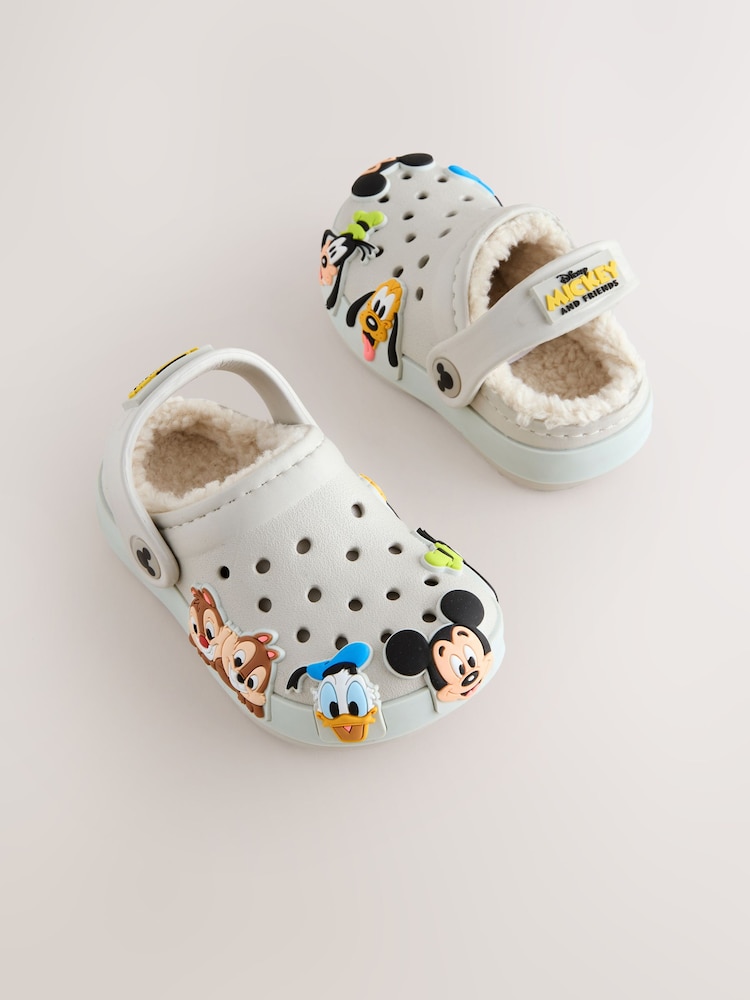 Nevtralno - Mickey Warm Lined Slippers Clogs - Slika 1 iz 6