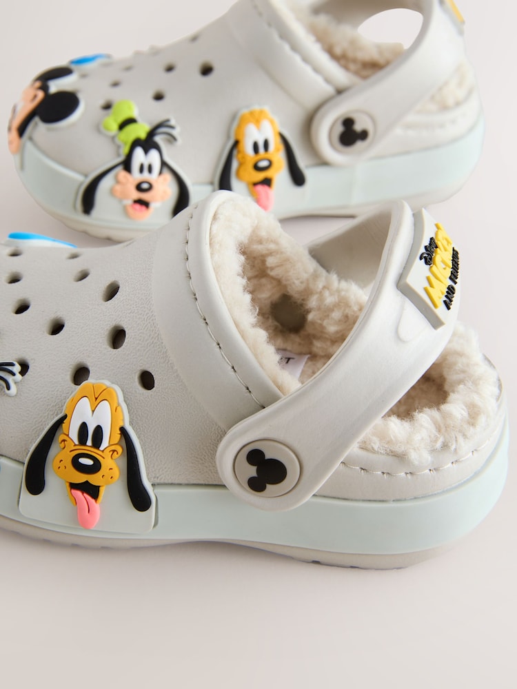 Nevtralno - Mickey Warm Lined Slippers Clogs - Slika 6 iz 6