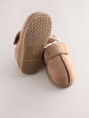Tan/Brown Warm Lined Cupsole Slippers - Image 4 of 6