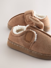 Tan/Brown Warm Lined Cupsole Slippers - Image 6 of 6