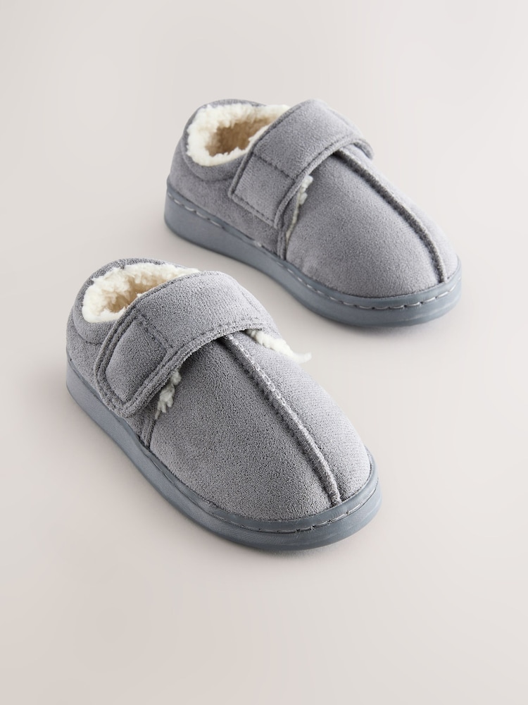 Grey Warm Lined Cupsole Slippers - Image 1 of 6