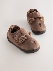 Brown Bear Warm Lined Cupsole Slippers - Image 1 of 5