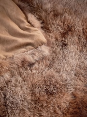 Brown Loulou Faux Fur Throw - Image 3 of 4