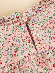 Joules Girls' Flutter Pink Ditsy Long Sleeve Top - Image 5 of 5