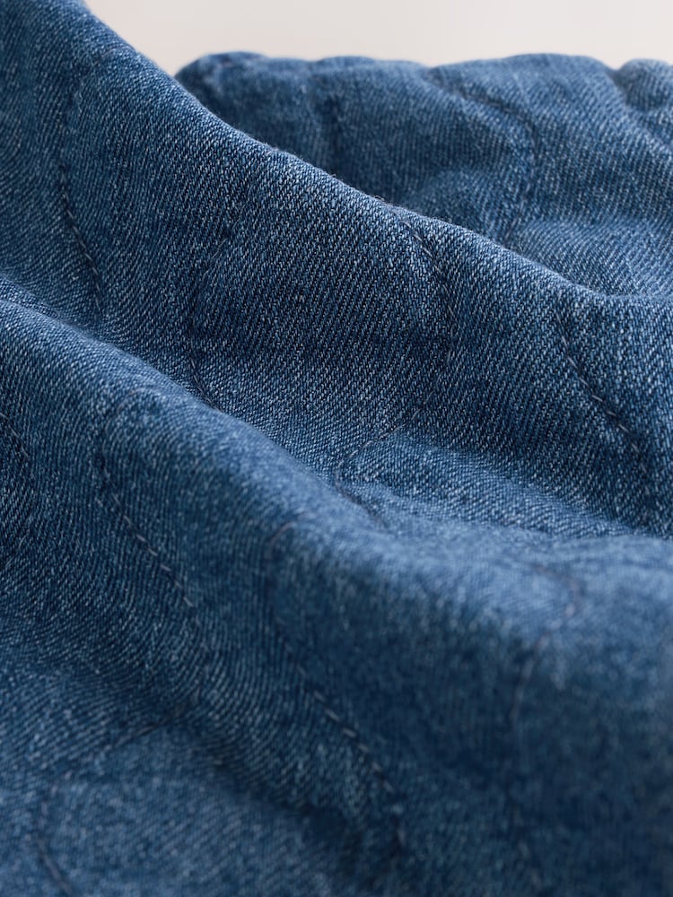 Blue Denim Jersey Quilted Baby Jacket (0mths-2yrs) - Image 12 of 12