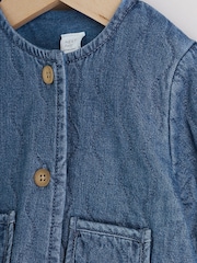 Blue Denim Jersey Quilted Baby Jacket (0mths-2yrs) - Image 3 of 10