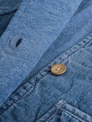 Blue Denim Jersey Quilted Baby Jacket (0mths-2yrs) - Image 6 of 10