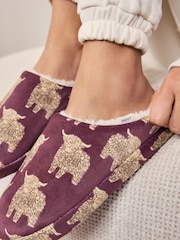 Burgundy Hamish The Altoland Cow - Pantuflas - Imagen 2 de 7