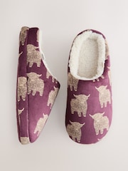 Burgundy Hamish The Altoland Cow - Pantuflas - Imagen 3 de 7