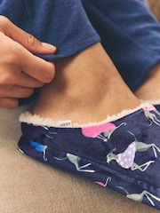 Estampado de perro en azul marino - Navy Mule Dog Slippers - Imagen 3 de 8