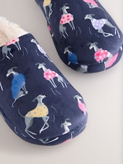 Estampado de perro en azul marino - Navy Mule Dog Slippers - Imagen 7 de 8