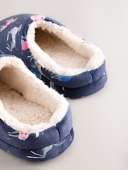 Estampado de perro en azul marino - Navy Mule Dog Slippers - Imagen 8 de 8