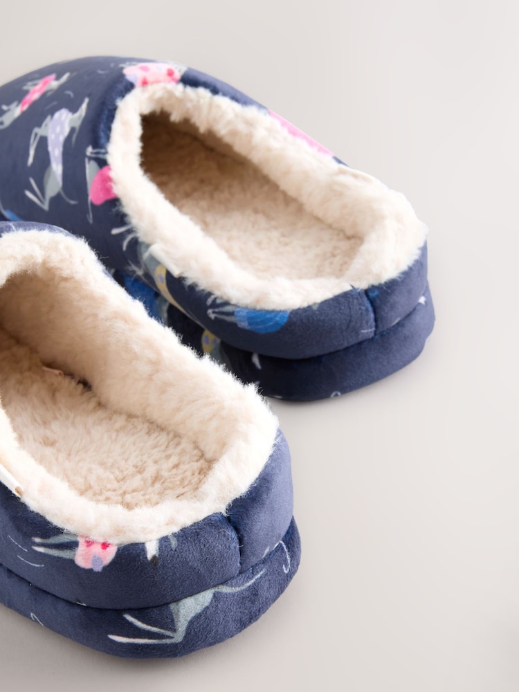 Estampado de perro en azul marino - Navy Mule Dog Slippers - Imagen 8 de 8