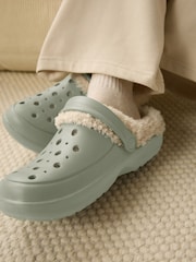 Pink Leopard Print Faux Fur Lined Clog Slippers - Image 2 of 9