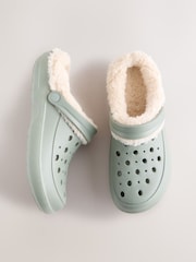 Pink Leopard Print Faux Fur Lined Clog Slippers - Image 5 of 9