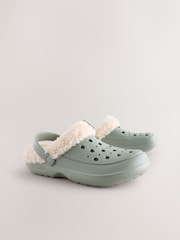 Pink Leopard Print Faux Fur Lined Clog Slippers - Image 6 of 9