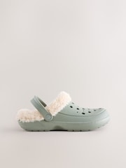 Pink Leopard Print Faux Fur Lined Clog Slippers - Image 7 of 9