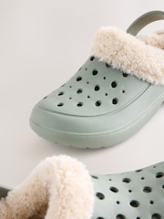 Pink Leopard Print Faux Fur Lined Clog Slippers - Image 9 of 9