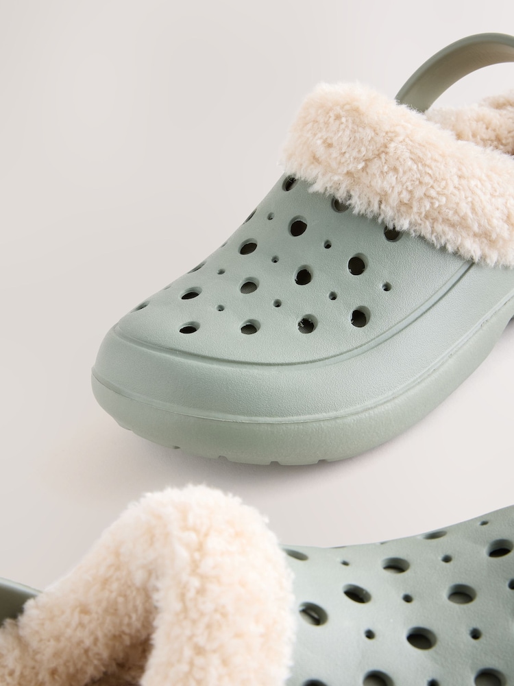 Pink Leopard Print Faux Fur Lined Clog Slippers - Image 9 of 9
