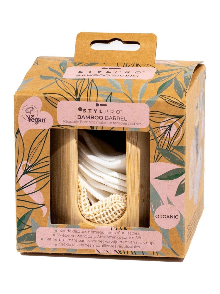 Stylpro Bam Barrel Reusable Bamboo Makeup Remover Pad Set - Image 1 of 5