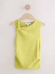 Lime Green Twist Detail Sleeveless Top - Image 8 of 8