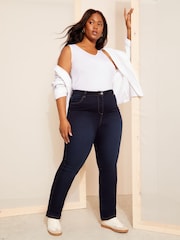Friends Like These Blue Curve Jeggings Stretch Flare Jeans - Image 2 of 4