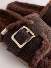بني - Borg Slider Slippers - صورة 4 من 5