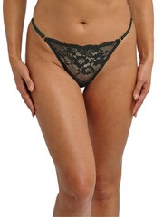 Wacoal Green Natsuki Lace Tanga Briefs - Image 1 of 4