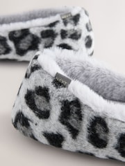 Grey Animal Print Ballerina Flat Slippers - Image 10 of 10
