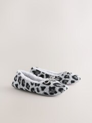 Estampa de animal cinza - Sapatilhas de bailarina - Imagem 2 de 5