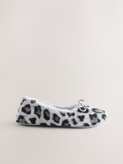 Estampa de animal cinza - Sapatilhas de bailarina - Imagem 3 de 5