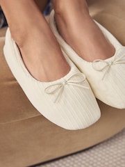 Crudo - Velour Cord Ballet Slippers - Imagen 1 de 5
