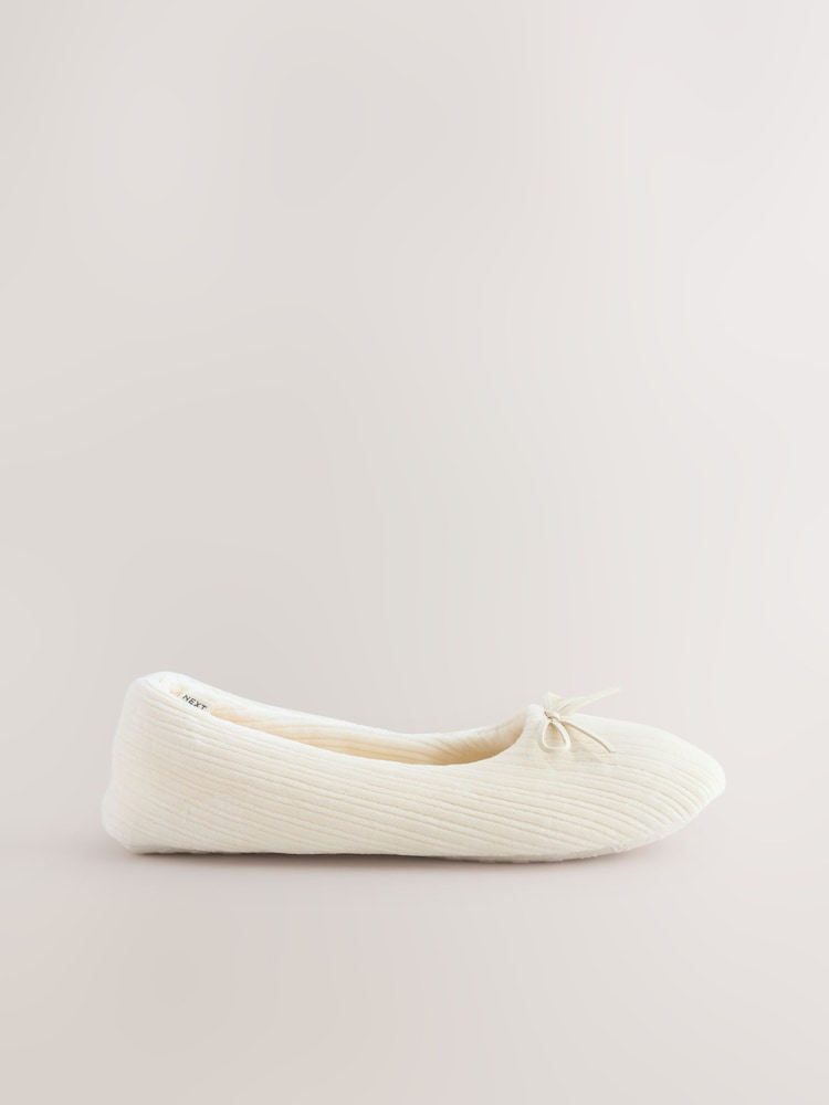 Crudo - Velour Cord Ballet Slippers - Imagen 2 de 5