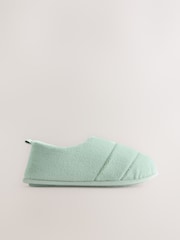 Sage Green Quilted Short Boot Slippers - Image 7 of 9