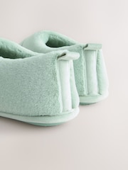 Sage Green Quilted Short Boot Slippers - Image 8 of 9