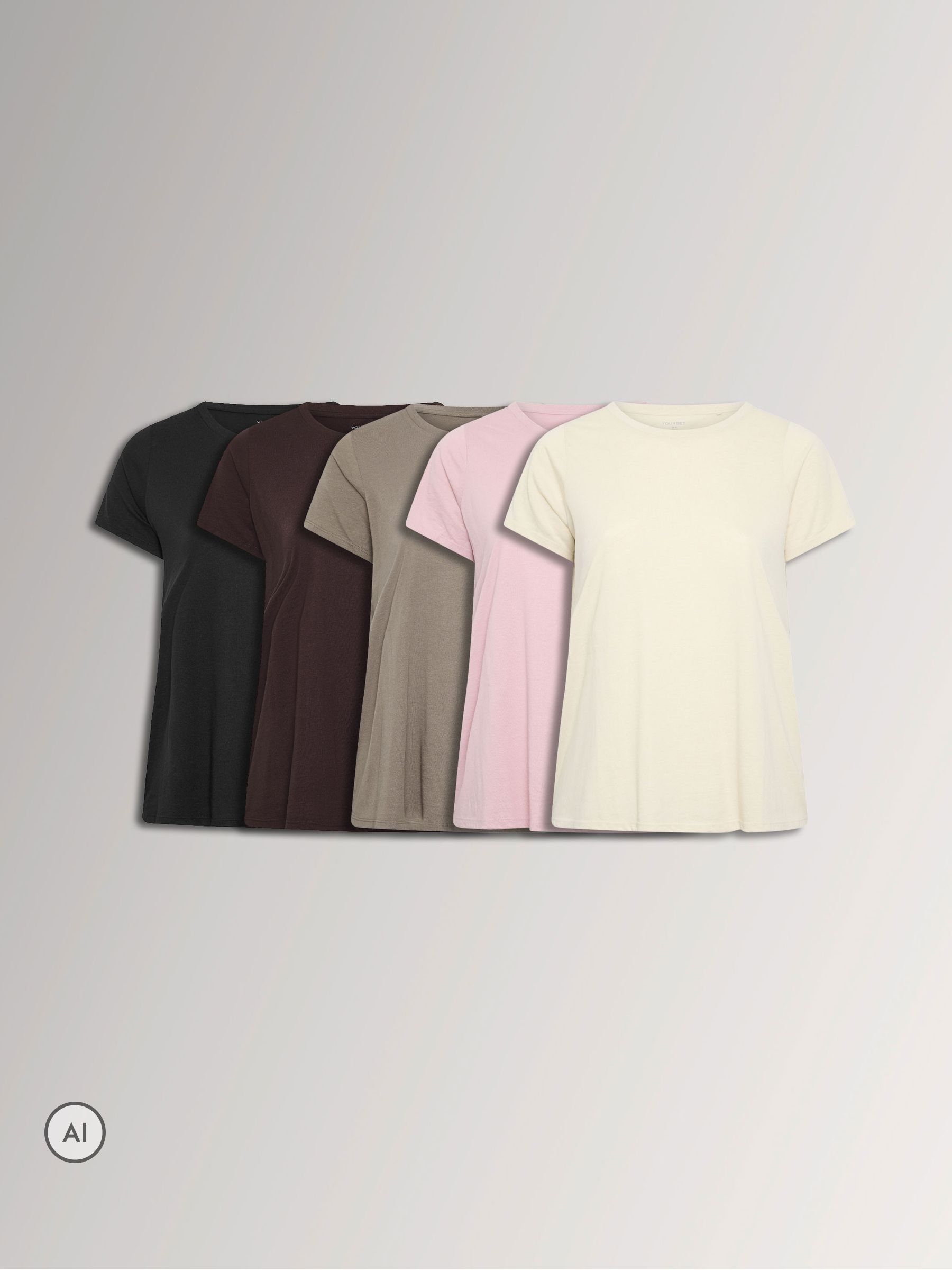 Yours Women's Multi 5 Pack Core T-Shirts Size 30-32 - Image 1