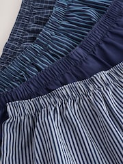 Navy 4 pack Woven Pure Boxers - Image 6 of 8
