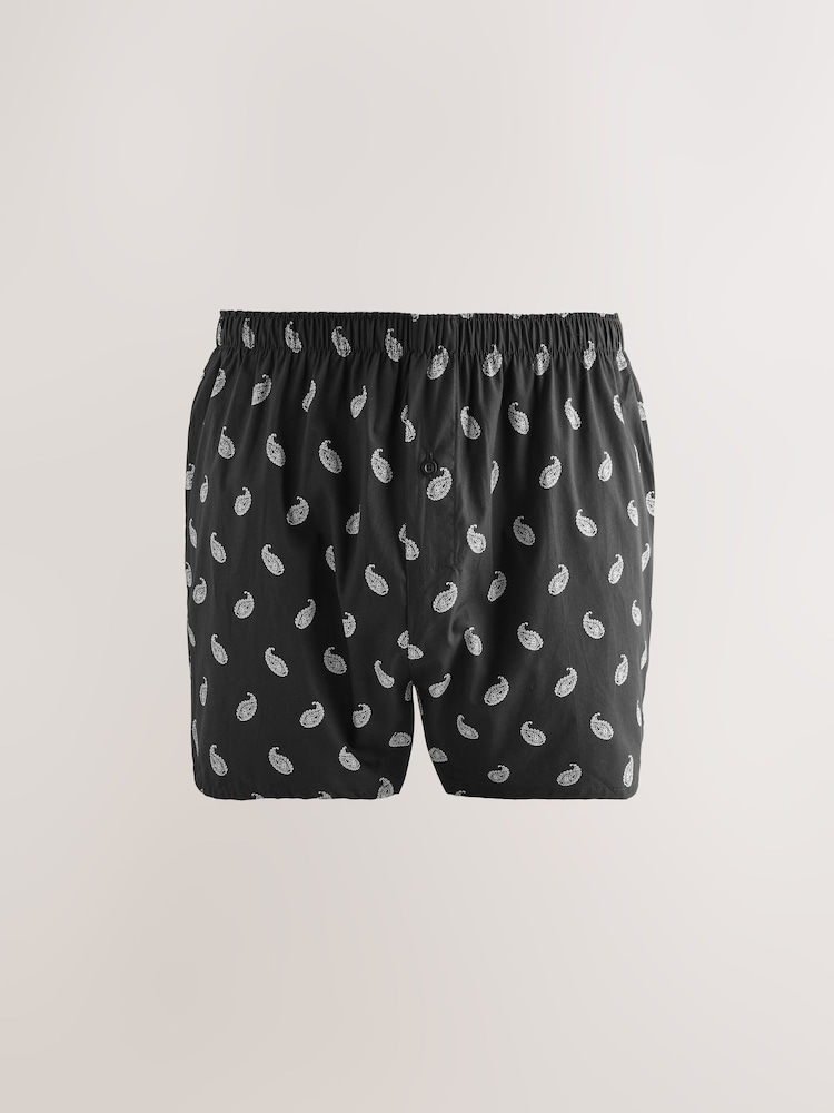 Black Stripe 4 pack Woven Pure Boxers - Image 5 of 8