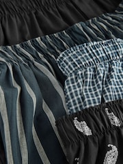 Black Stripe 4 pack Woven Pure Boxers - Image 8 of 8