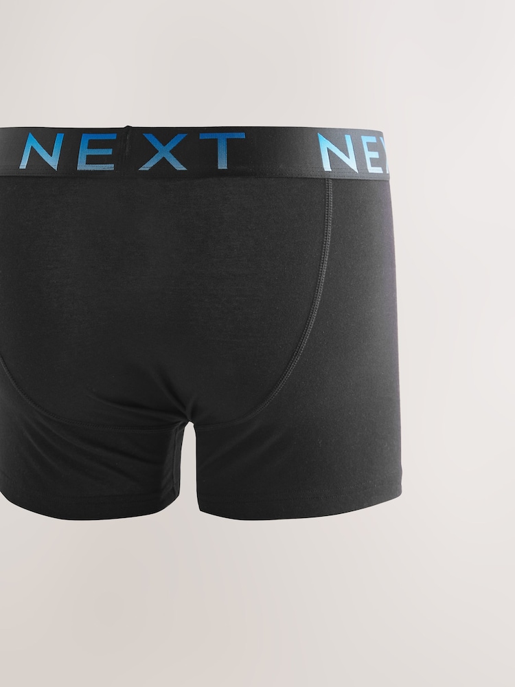 Black Ombre Colour Waistband A-Front Boxers 5 Pack - Image 6 of 6
