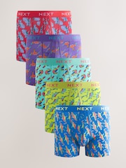 Yellow/ Red/Purple Animal Conversational Print - Boksarice z A-sprednjim delom - Slika 1 iz 9