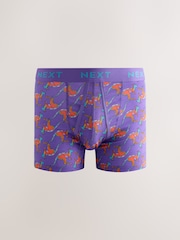 Yellow/ Red/Purple Animal Conversational Print - Boksarice z A-sprednjim delom - Slika 5 iz 9