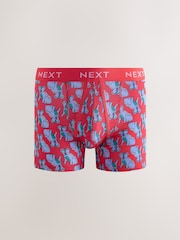 Yellow/ Red/Purple Animal Conversational Print - Boksarice z A-sprednjim delom - Slika 6 iz 9