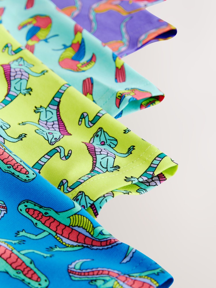 Yellow/ Red/Purple Animal Conversational Print - Boksarice z A-sprednjim delom - Slika 9 iz 9