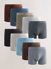Blue/Grey/ Ecru - Pack de 10 - Bóxers de alto contenido en algodón - Imagen 1 de 1